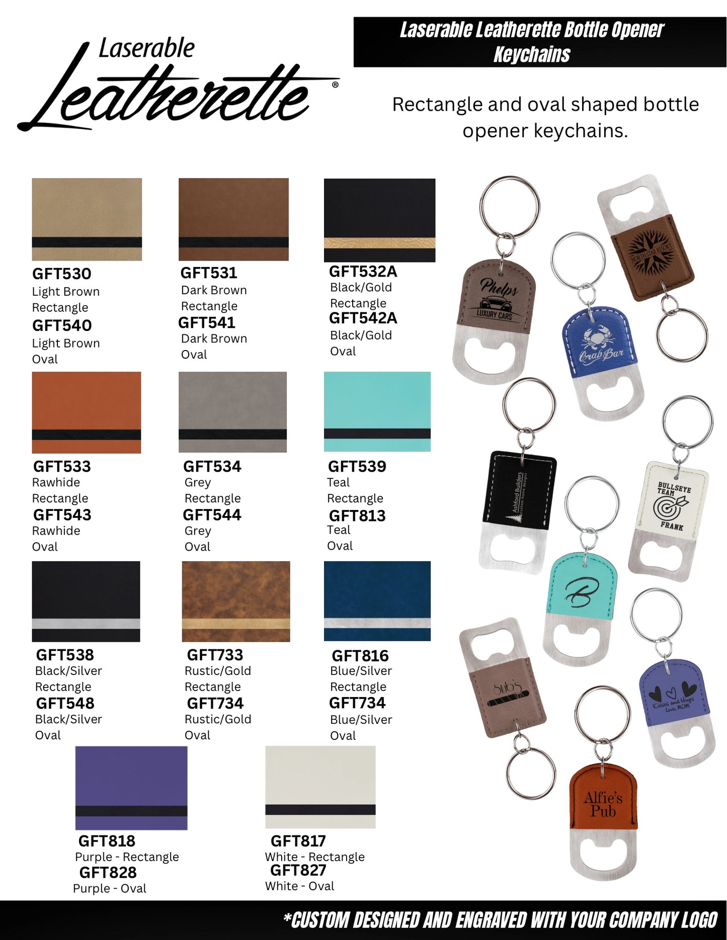 Leather Keychain Bottle Openers