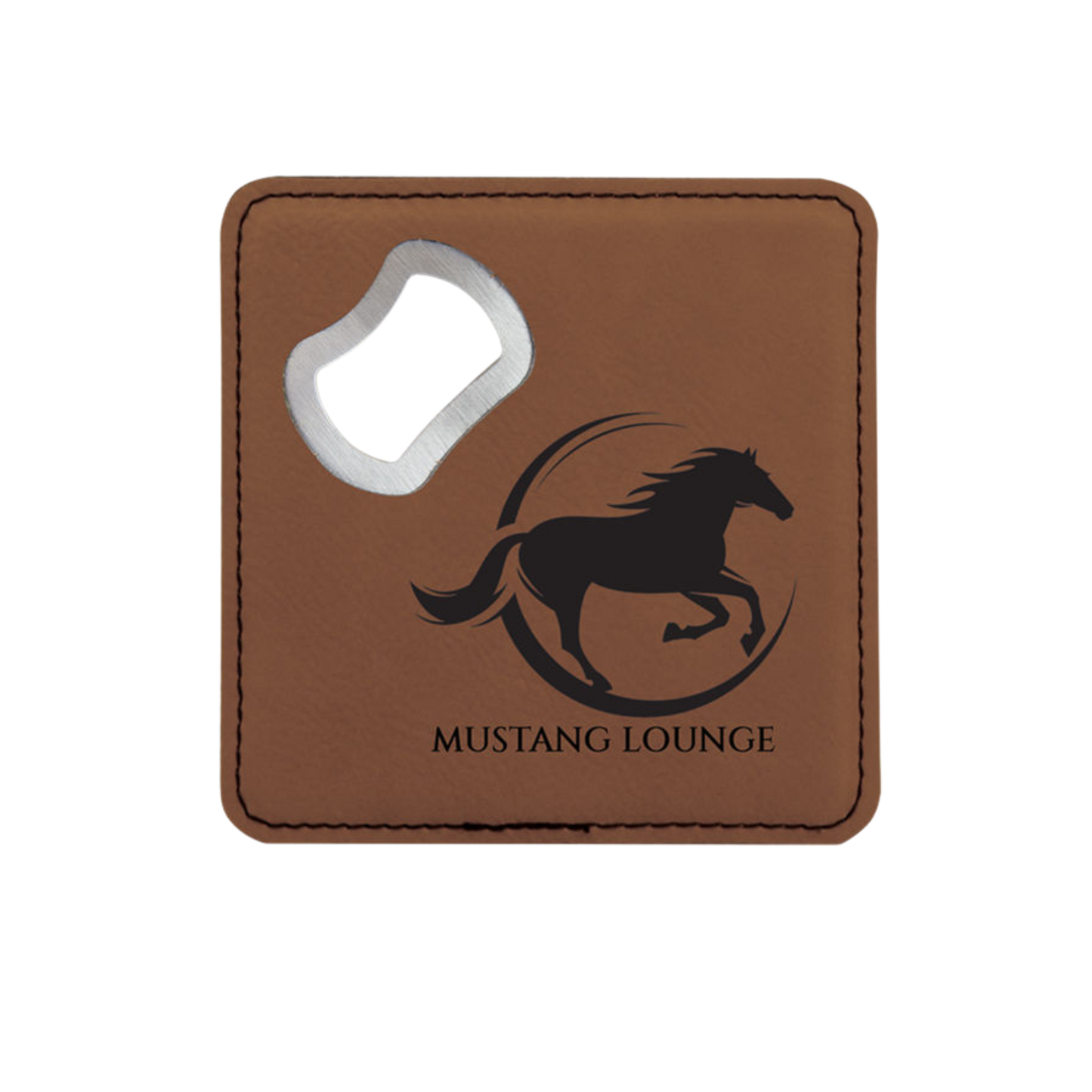 Leather Bottle Opener Drink Coasters