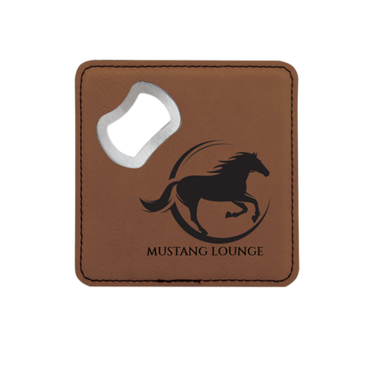 Leather Bottle Opener Drink Coasters