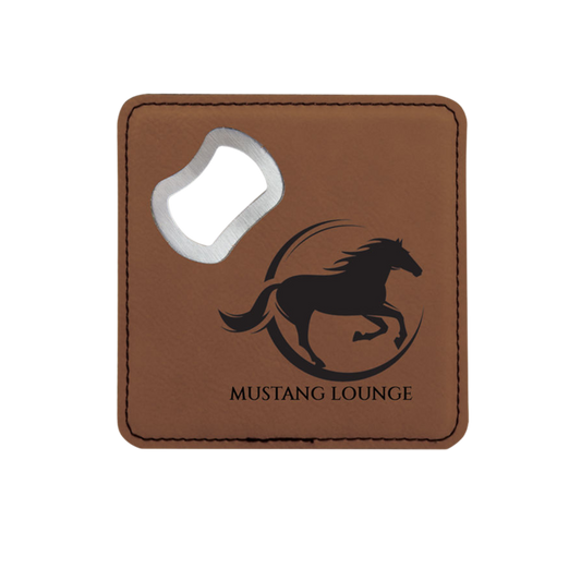 Leather Bottle Opener Drink Coasters